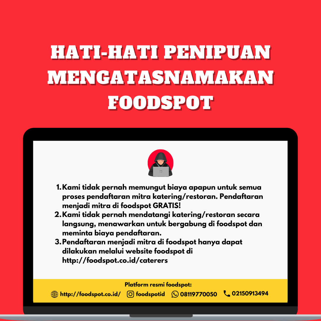 HATI-HATI PENIPUAN MENGATASNAMAKAN FOODSPOT - Foodspot Blog