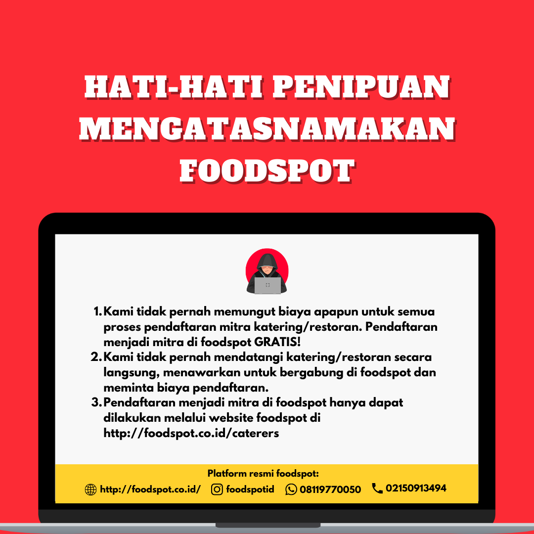 HATI HATI PENIPUAN MENGATASNAMAKAN FOODSPOT Foodspot Blog